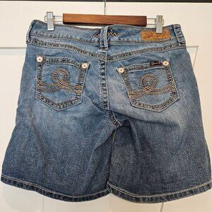 Seven 7 For All Mankind Jean Shorts Mid Rise, Medium Wash 7" Inseam Size 8